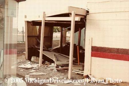 Ecorse Drive-In Theatre - Ecorse Tornado Damage July 1980 Courtesy Fryan